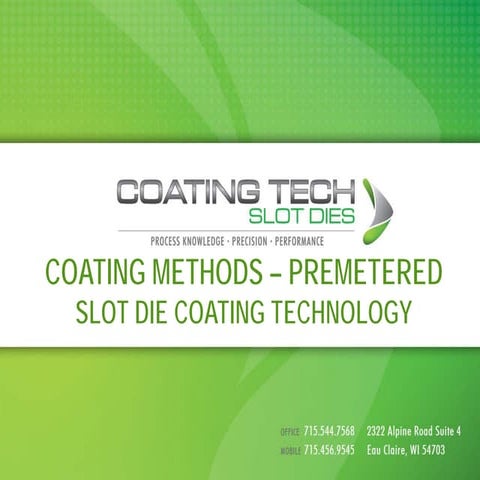 Premetered Coating Methods