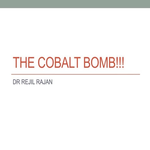 THE COBALT BOMB