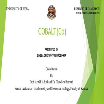 Cobalt(co) bch 628 (advanced nutritional biochemistry)