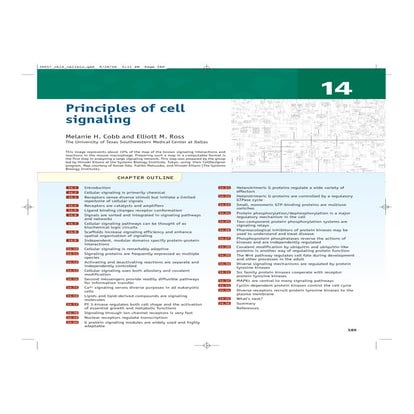 Cobb ross cell signaling chapter