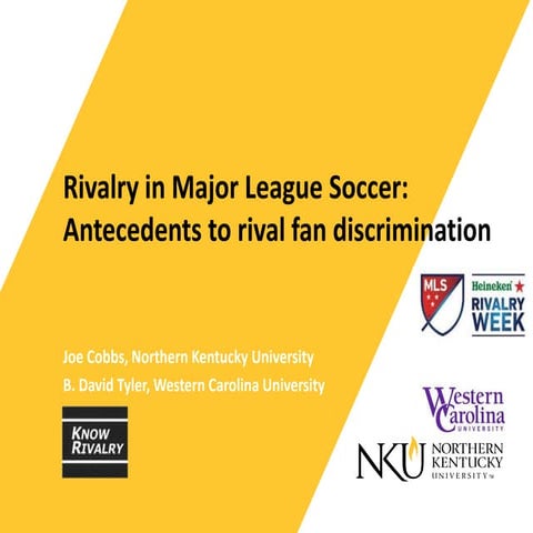 Rivalry in Major League Soccer: Antecedents to rival fan discrimination ...