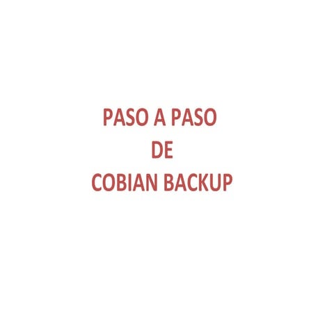 Instalación de cobian | PDF