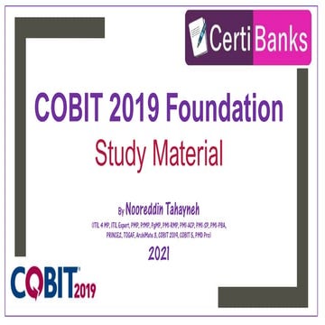 Cobit 2019 foundation study material
