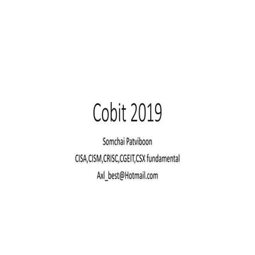 COBIT2019 guide to implement enterprise governance of information and ttechno...