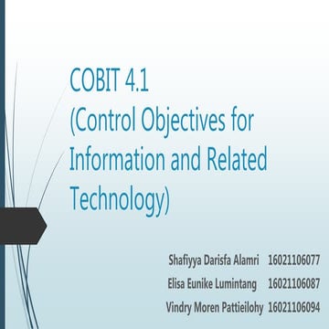 Cobit 4.1 | PPTX