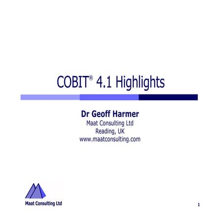 Cobit 4.1 Highlights