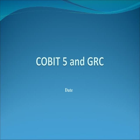 Cobit5 and-grc