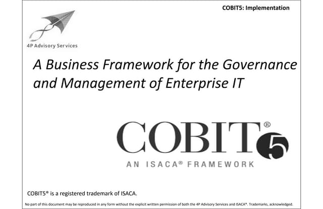 Cobit5 implementation training guide for IT professionals PPT Cobit5 implementation training guide for IT professionals PPT