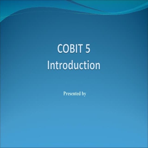 Cobit5 introduction