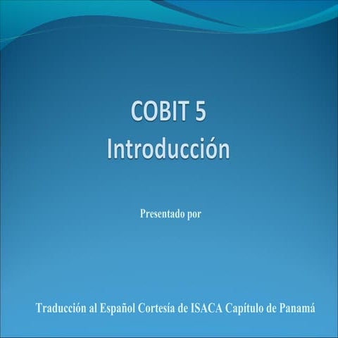 Cobit5 introduction-spanish