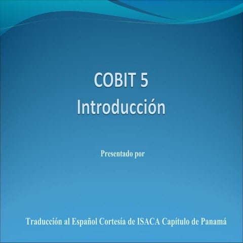 Cobit5 introduction-spanish