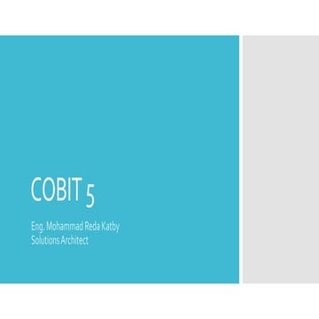 COBIT5 Introduction