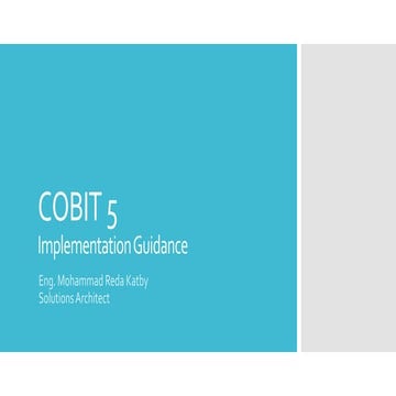 COBIT5 Implementation Guidance