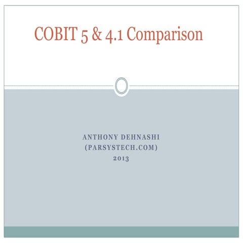 COBIT 5 & 4.1 Comparison