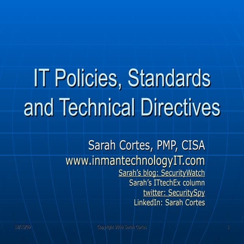 COBIT and IT Policy Presentation