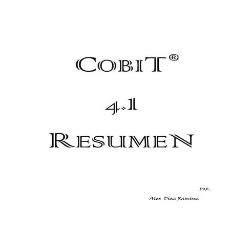 Cobit 4.1 resumen