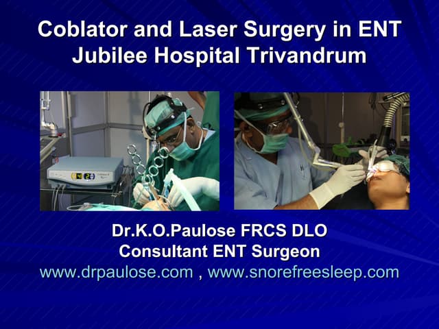 Coblator and laser surgery in ENT:J...