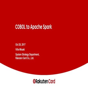 COBOL to Apache Spark
