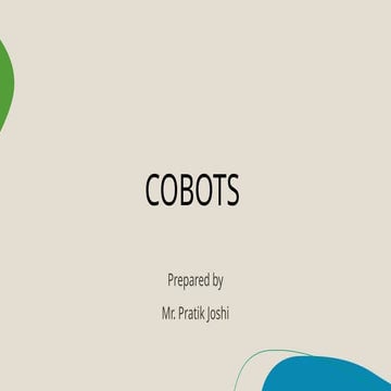 Cobots presentation for industrial applications
