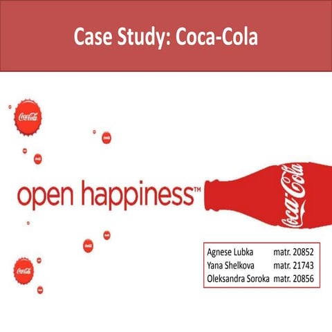 Marketing analysis of Coca cola