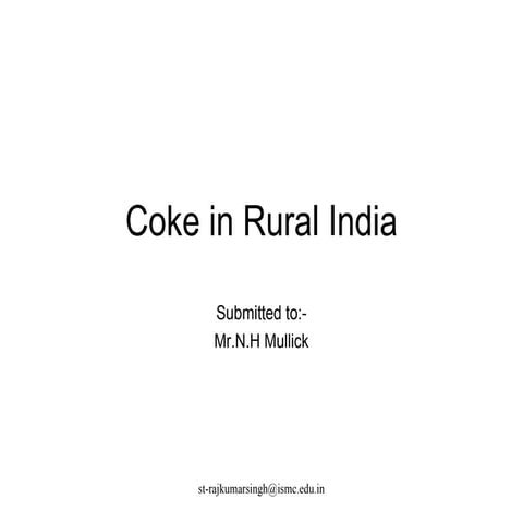 Coca-Cola in Rural India