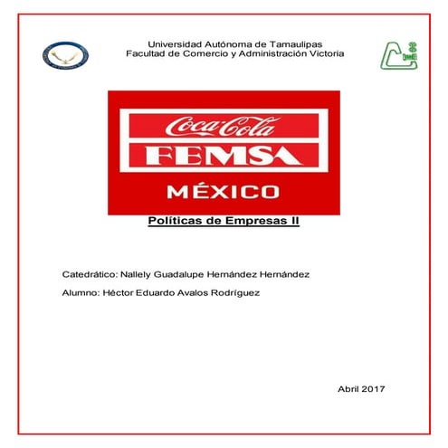Coca cola femsa proyecto 2do parcial