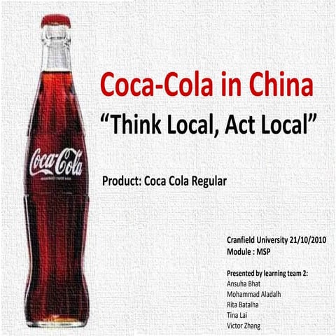 Coca-Cola in China