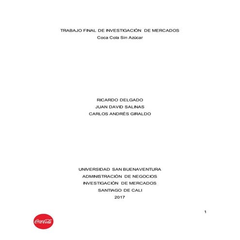 Coca Cola sin Azúcar