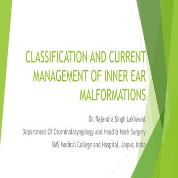 Cochlear malformations