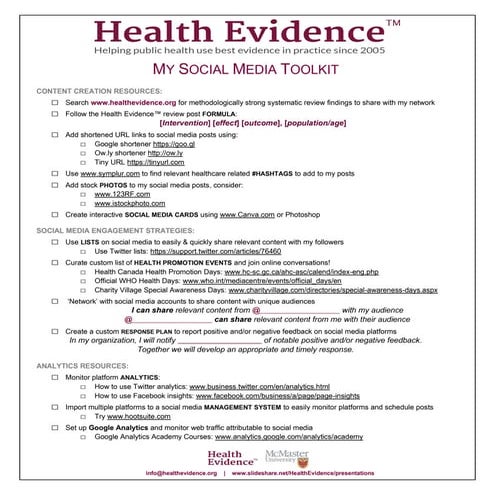 My Social Media Toolkit
