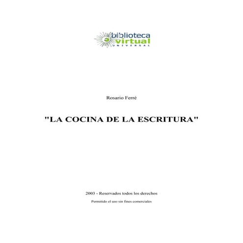 Cocina de la escritura
