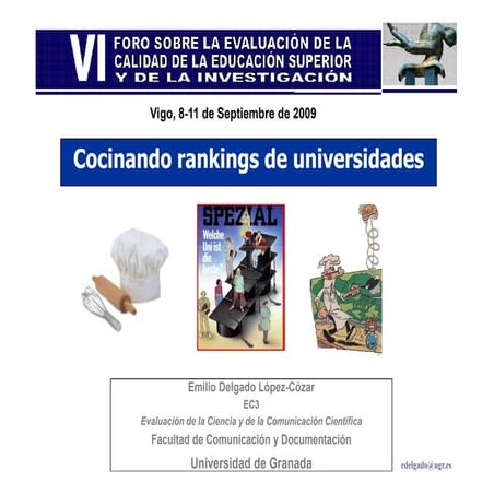 Cocinando Rankings de universidades