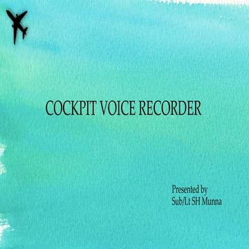 Cockpit voice recorder 