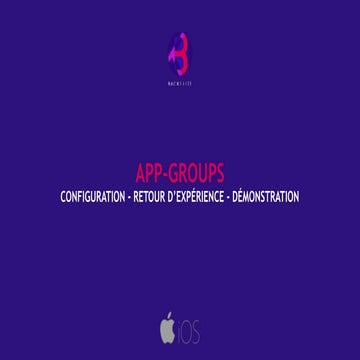 App groups, faire communiquer ses applications {Cocoaheads Montpellier}