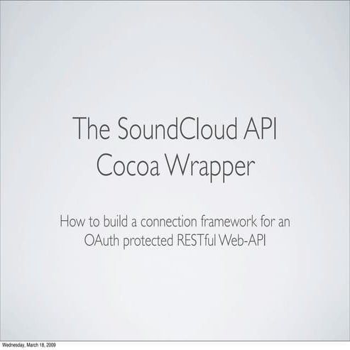SoundCloud Cocoa API Wrapper