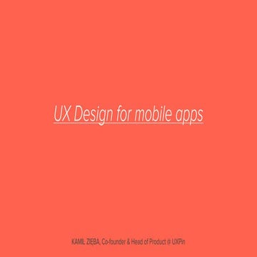 2013-02-05 UX design for mobile apps