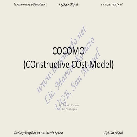 Cocomo ejemplo