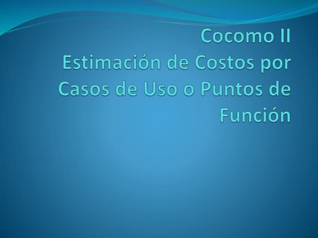 Cocomo II