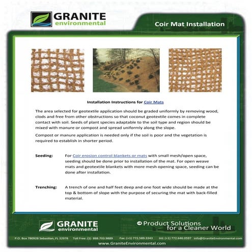 Coconut Coir Mat | PDF