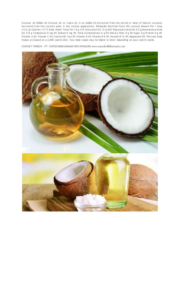 Coconut oil edible oil coconut oil