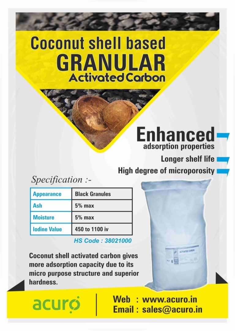 Coconut Shell Based Granular Activated Carbon