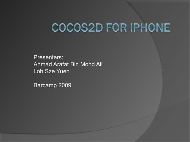 Cocos2d for i phone(second)   copy