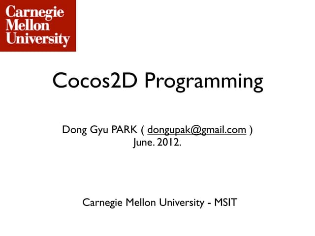 Cocos2d programming