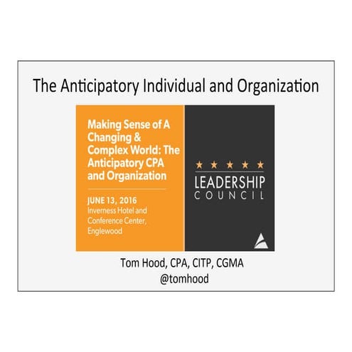 COCPA - The Anticipatory Individual and Organization