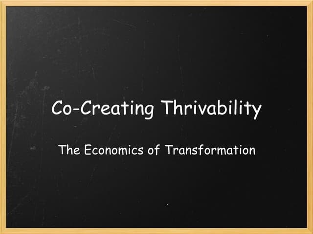 Co Creating Thrivability
