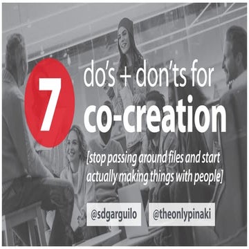 7 Do’s and Don’ts for Co-Creation