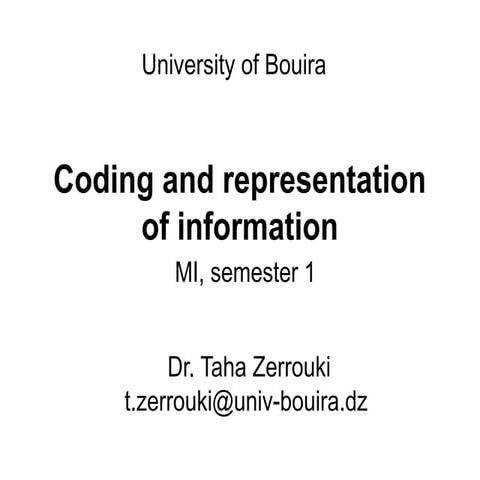 Codage-Negative numbers representation