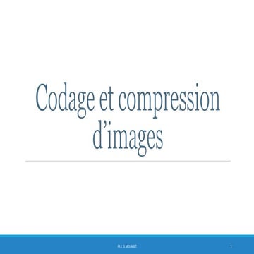 Codage et compression d’images wsqsnqi qnsknq | PDF