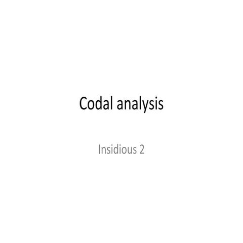 Codal analysis