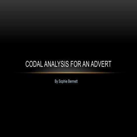 Codal analysis
